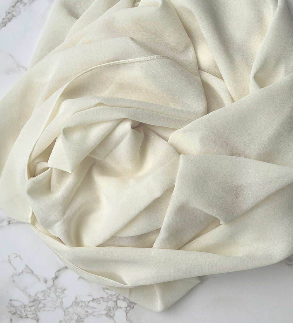 Banana Cream Chiffon Hijab - Chiffon