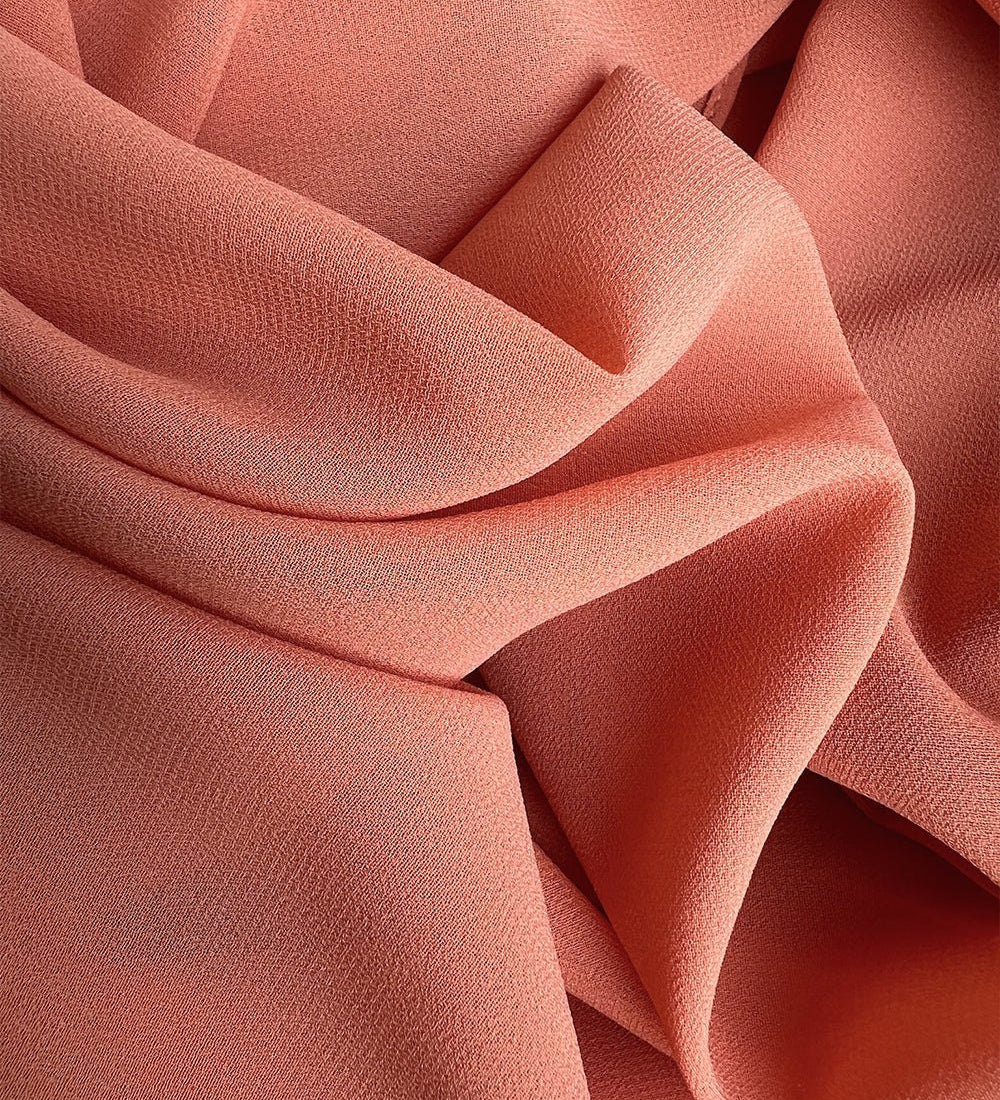Creamy Peach Chiffon Hijab - Chiffon
