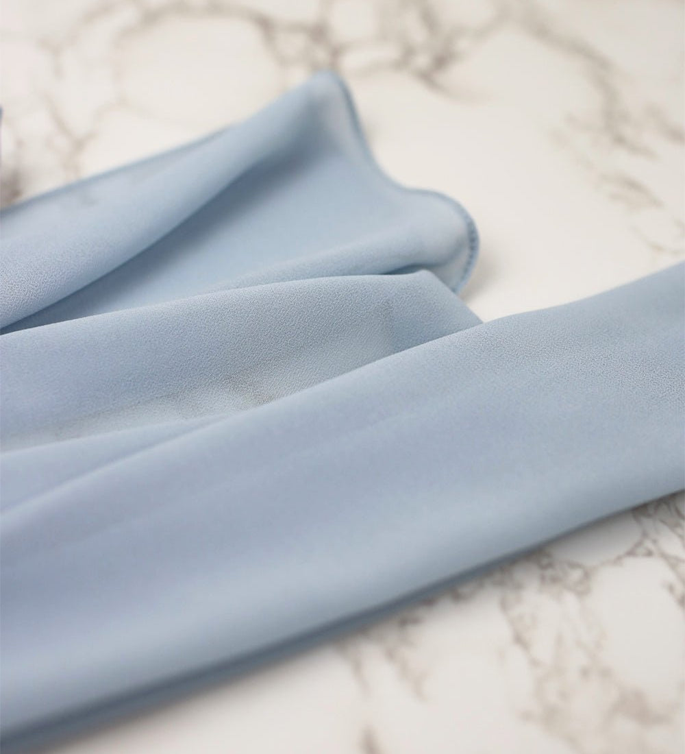 Ice-Blue Chiffon Hijab - Chiffon