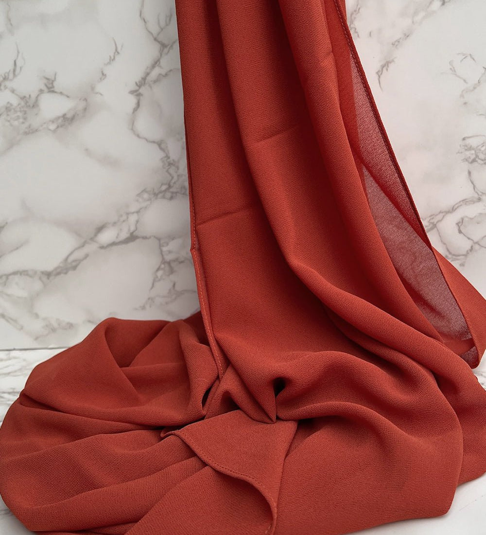 Japanese Maple Chiffon Hijab - Chiffon