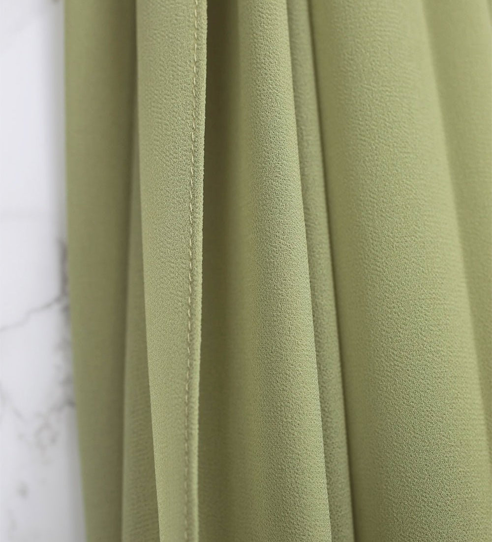 Matcha-Green Chiffon Hijab - Chiffon