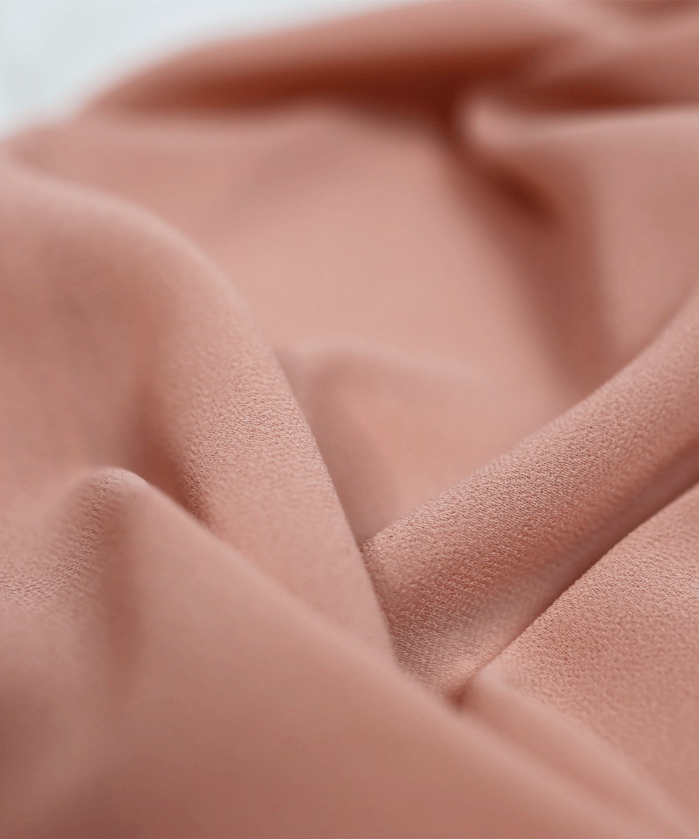 Peach-Bloom Chiffon Hijab - Chiffon