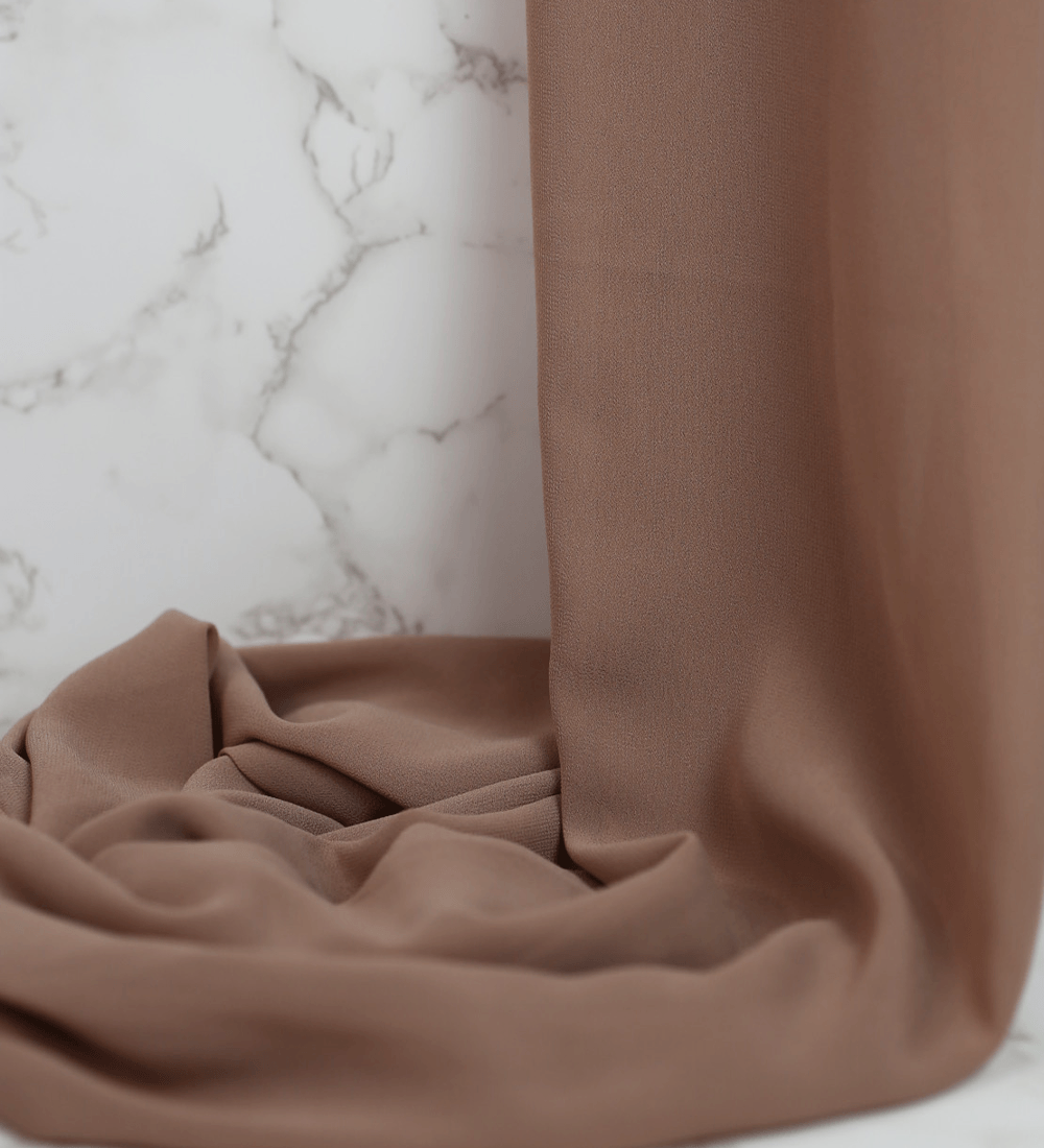 Toffee-Taupe Chiffon Hijab - Chiffon