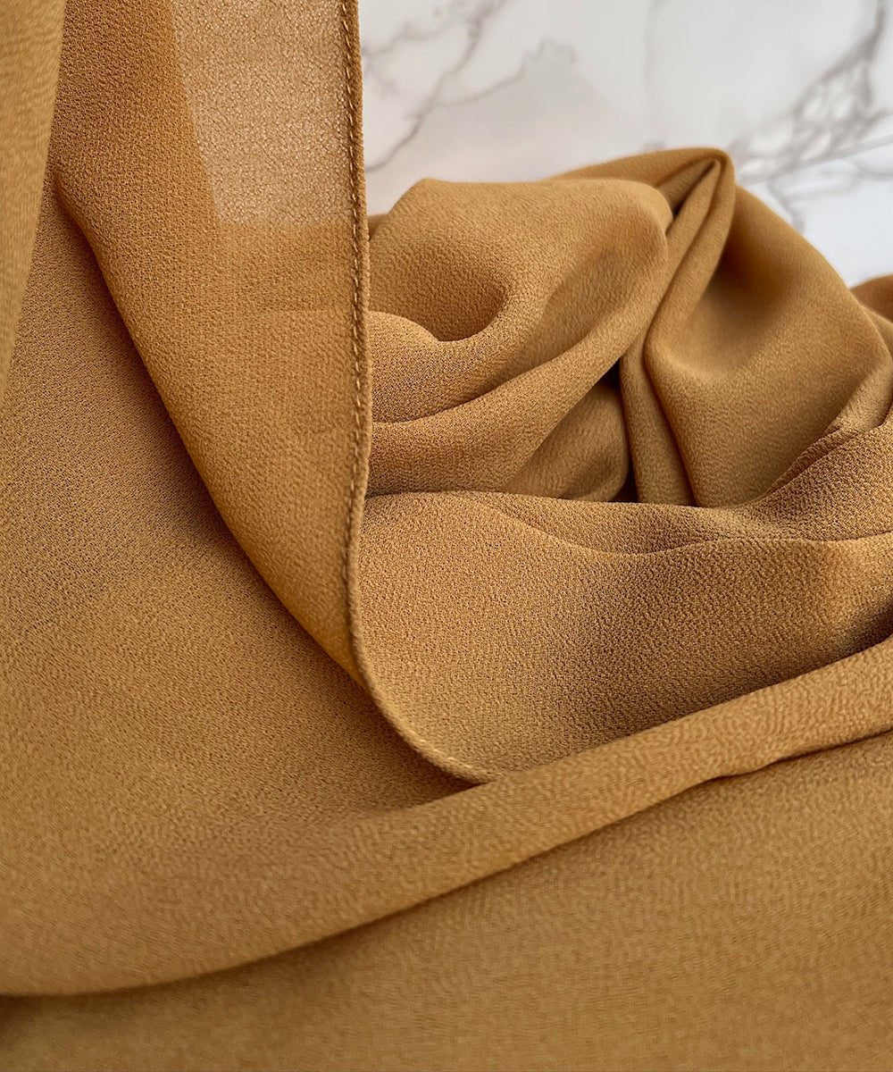 Tuscan Gold Chiffon Hijab - Chiffon
