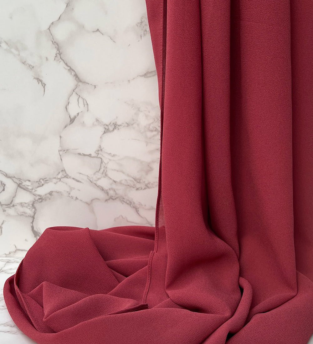 Vino Red Chiffon Hijab - Chiffon